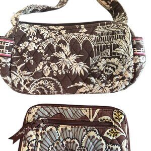 Vera Bradley Vintage Y2K Small Shoulder Tote with Wallet